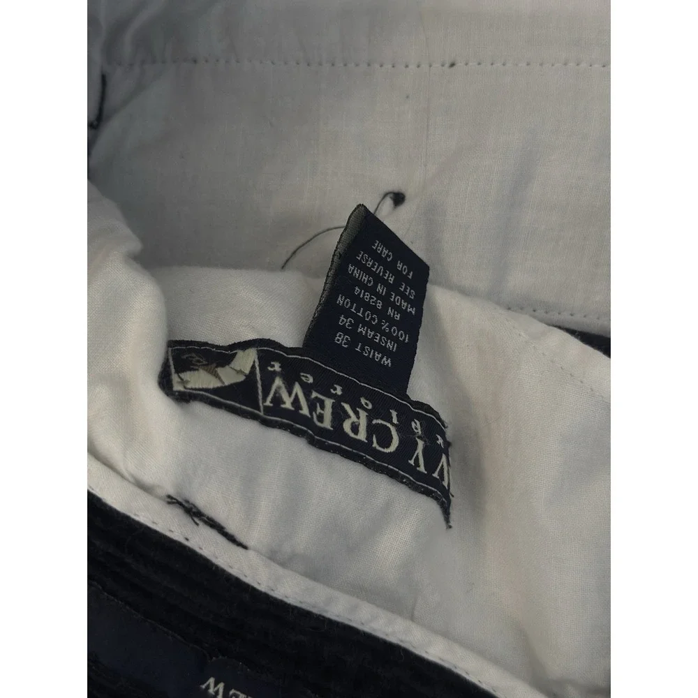 VTG Ivy Crew Lot‎ Of 2 Classic Pleated Corduroy Mens Size 38X34 Navy/Beige Pants